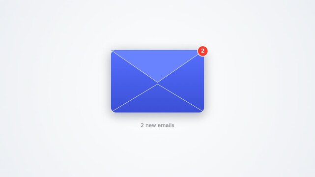 E-mail icon inbox notification in white background 