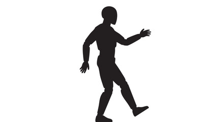 Obraz premium black vector icon silhouette of woman in dance pose