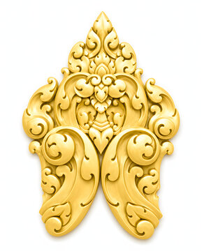 Golden Kbach Khmer Sculpture 3D art decoration