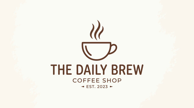 Minimalist Coffee Shop Logo Design for The Daily Brew.