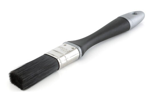 One inch 25 mm paint brush on white