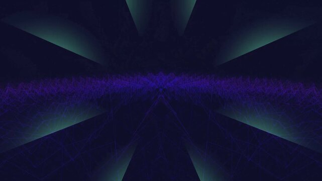 Dark Nebula Abstract: A cosmic abstract with deep navy blue and vibrant purple hues, intersected by ethereal teal light rays, suggesting the vastness of space and interstellar phenomena.