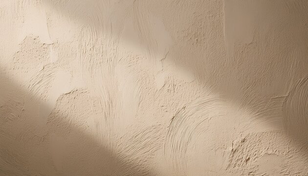 Subtle Beige Textured Wall Background With Natural Plaster Like Patterns And Soft Lighting