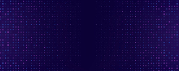 Purple abstract pixel texture bg video screen. Tv pattern background with square noise effect. © Marsub