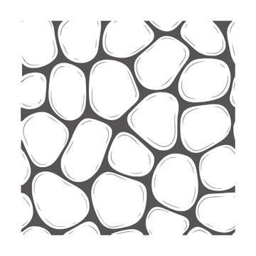 Black and white style pebble pattern texture pebbles stones outline