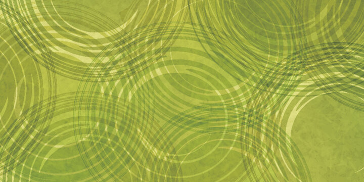 Abstract Green Circles Rippling Pattern Background Design