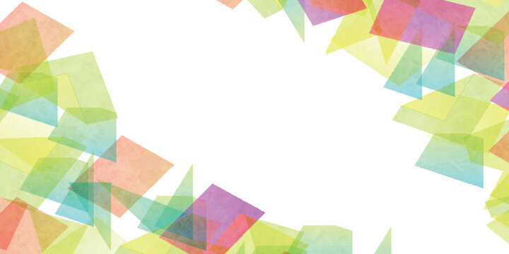 Colorful Abstract Watercolor Geometric Shape Background