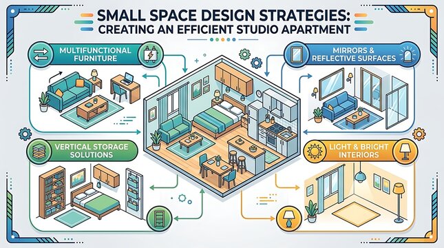 Design strategies for creating an efficient studio apartment layout