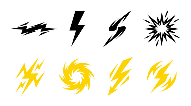 Electric storm graphics with lightning bolts and sparks flying everywhere outdoors