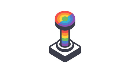 Retro Joystick with Rainbow Colors, Pride Symbol, Gaming Concept © Prasetyo