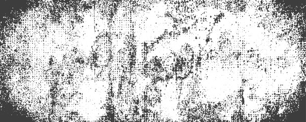 Fototapeta premium Black and White Grunge Texture Background with Distressed Halftone Pattern and Worn Edges Vector Illustration