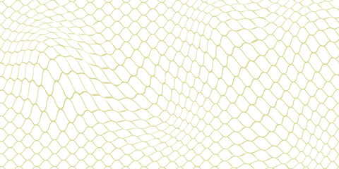Mesh texture for fishing nets gold color gradient. Seamless pattern for sportswear or soccer goal, volleyball net, basketball hoop. abstract background vector. © ardi
