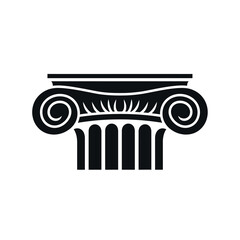 Ionic Column Capital Silhouette. © Diki