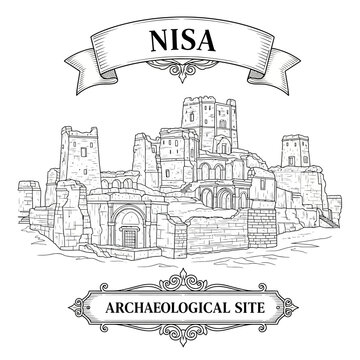 Nisa Archaeological Site Ruins: Ancient Parthian City, Turkmenistan