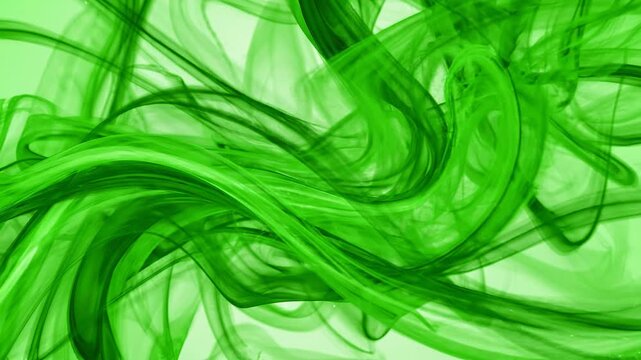 Abstract Green Swirling Smoke Patterns Flowing Across A Soft Gradient Background For Modern Artistic Digital Designs