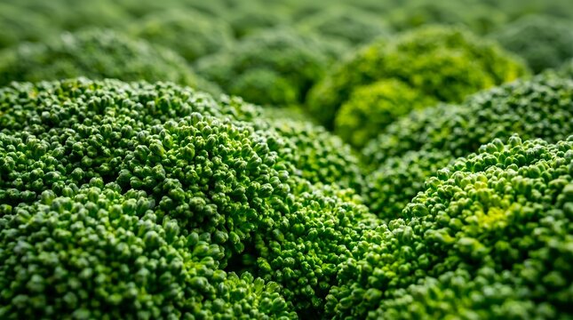 Ultra Magnified Macro Broccoli Florets Closeup