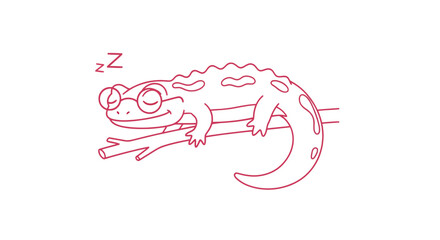 Sleeping Koala Cartoon Character Illustration. © Andimanaba