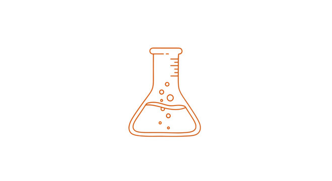 Erlenmeyer Flask with Liquid and Bubbles.