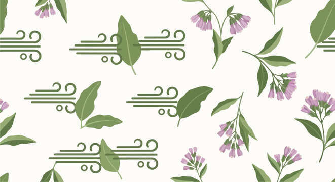 Elegant floral and musical notation pattern design.