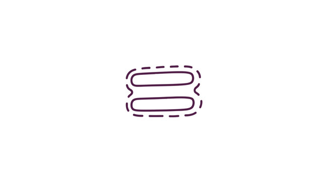 Simple Line Drawing of Two Parallel Lines.