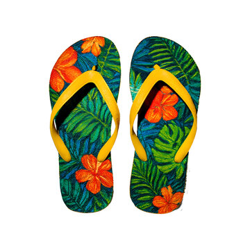 colorful flip flops