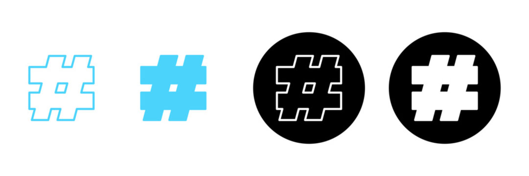 Hashtag icon vector. hashtag sign and symbol