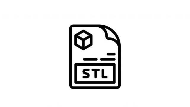 stl minimalist stroke animation
