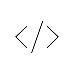 Obraz premium Programming Code Brackets Line Icon