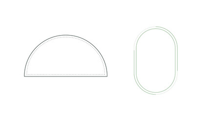Obraz premium Minimal monoline geometric frames isolated on transparent background. Modern outline PNG design elements for logos, branding, social media, invitations, web and print layouts.