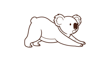 Koala Cartoon Illustration Simple Design. © Barusan