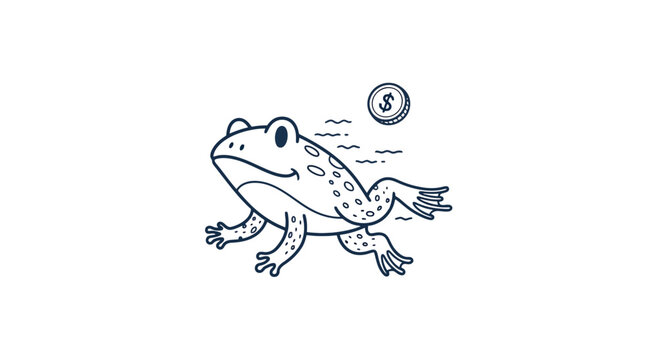 Frog Leaping with Coin in Mid Air.
