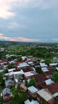 Aerial Panorama of Traditional Village Settlement in West Nusa Tenggara Indonesia