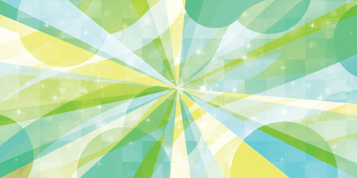 Bright Sunburst Radial Design with Light Green and Yellow Tones
