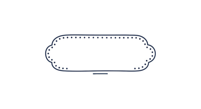 Simple Black and White Oval Shape Illustration.