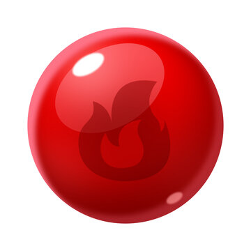 red glossy orb
