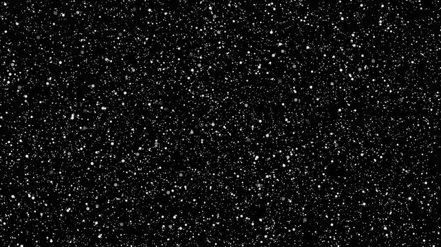 Abstract motion background, featuring floating white, particles and glowing, dust motes drifting, through a deep, black void for, cinematic visual effects, and dynamic digital, overlay compositions