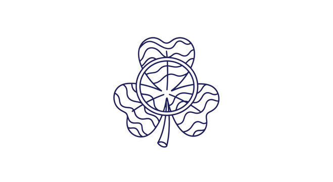 Four Leaf Clover with Star Inside.