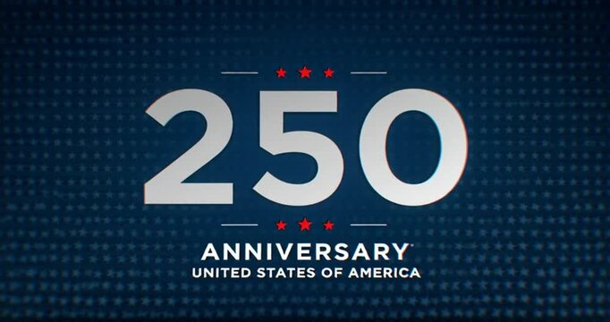 250th anniversary USA Background. 4K video