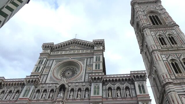 Florence Cathedral, formally Cattedrale di Santa Maria del Fiore (Cathedral of Saint Mary of Flower), is cathedral of Florence, Italy. Exterior of basilica is faced with polychrome marble panels.