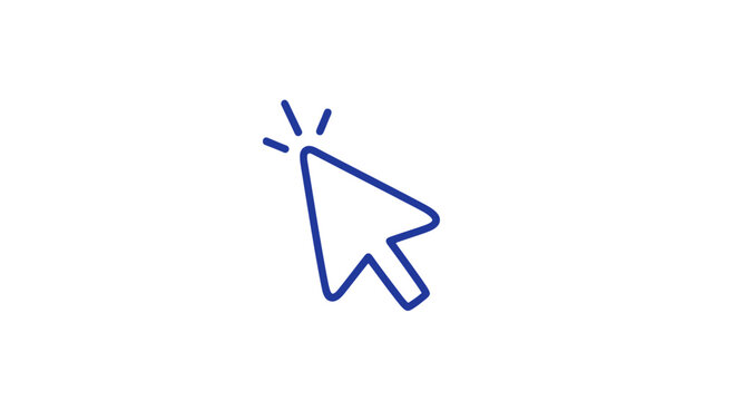 Blue Computer Mouse Cursor Icon.