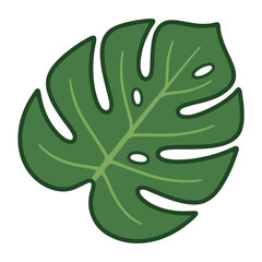 Tropical Monstera Leaf Swiss Cheese Plant © priska