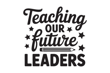 Obraz premium Teaching our future leaders typography with pencil and stars