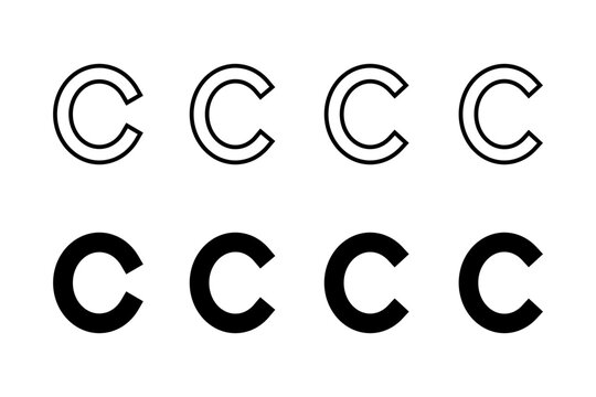 Copyright icon vector illustration. copyright sign and symbol