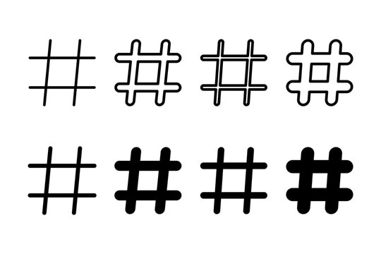 Hashtag icon vector illustration. hashtag sign and symbol