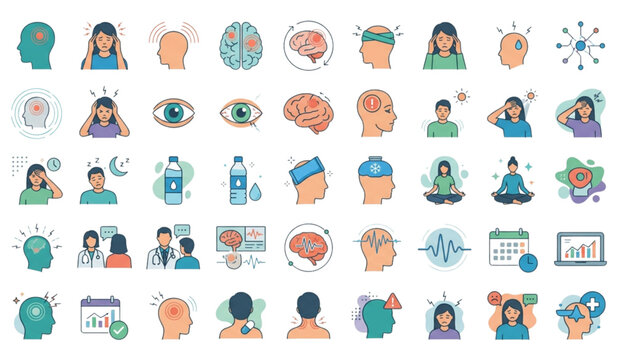 Colorful collection of diverse cartoon people icons with different professions and activities Vector