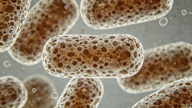 Original transmission electron microscopy (TEM) micrograph of the monkeypox virus (genus *Orthopoxvirus*), showing the typical brick-shaped morphology of the viral particles.
