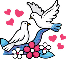 Fototapeta premium dove with heart