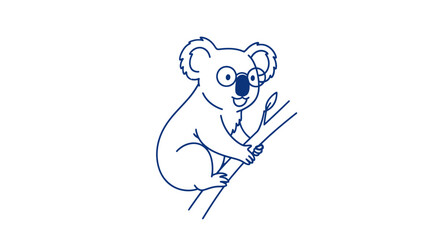 Koala Bear Holding Paintbrushes Cartoon Illustration. © Cirus