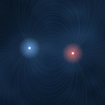 Binary stars in deep space with cosmic glow