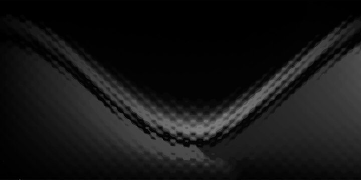 Abstract Black Textured V-Shaped Metallic Background With Glossy Ripple and Futuristic Gradient